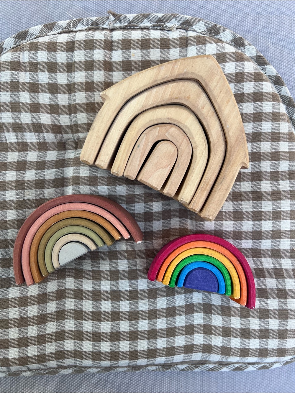 Grimm’s | Natural Wood House Arch Montessori Toy Stacker - Picture 6 of 6
